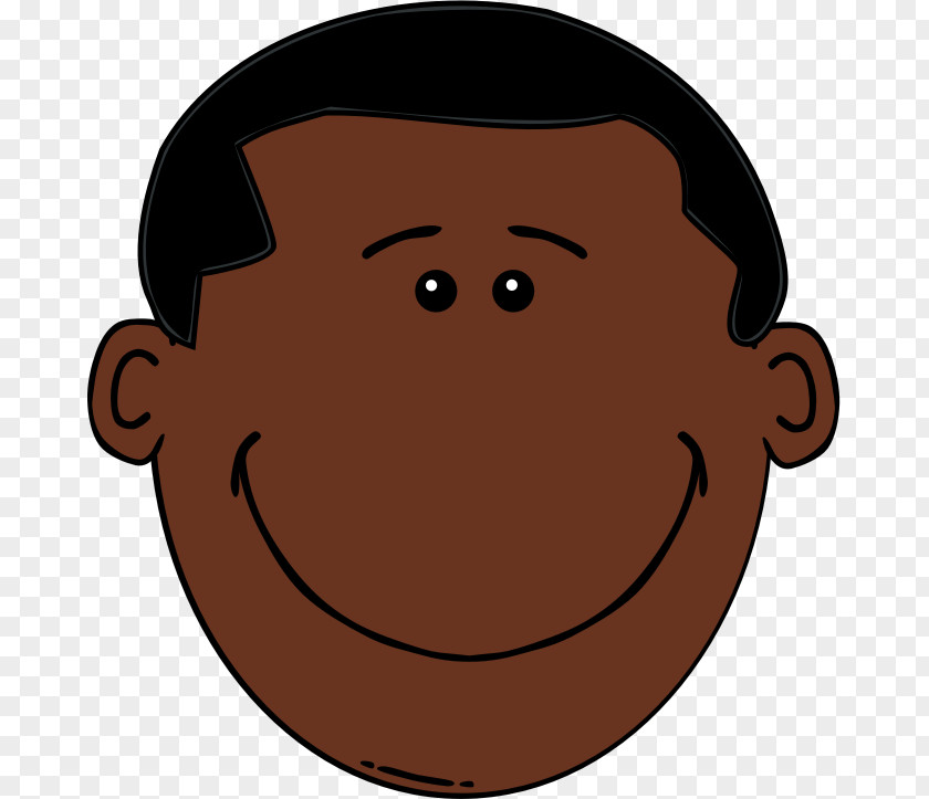 Afro Smiley Face Black Hair Clip Art PNG