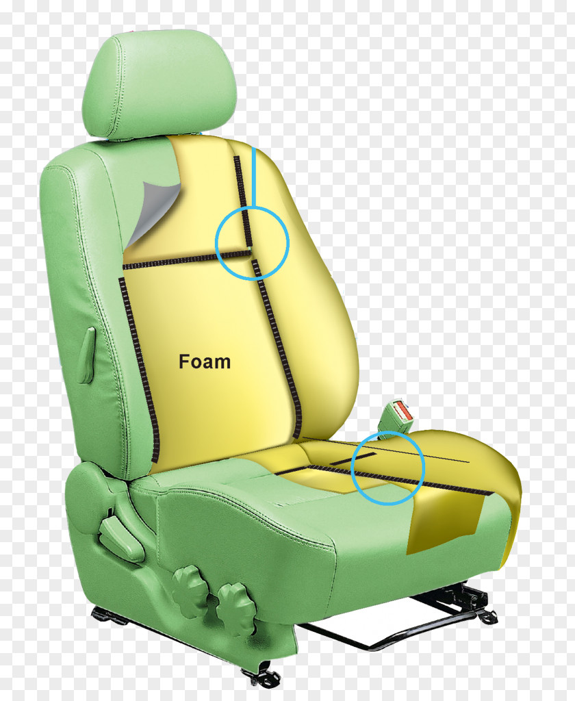 Car Seat Comfort Green PNG