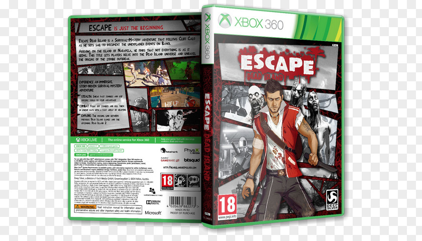 Escape Dead Island Xbox 360 Video Game Deep Silver PNG