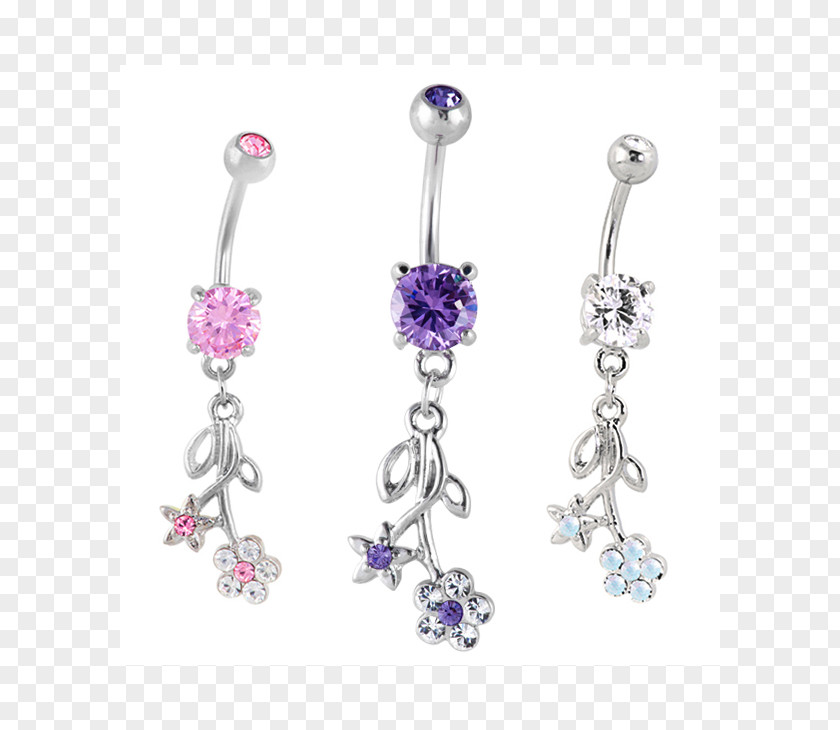 Jewellery Amethyst Earring Body Silver PNG