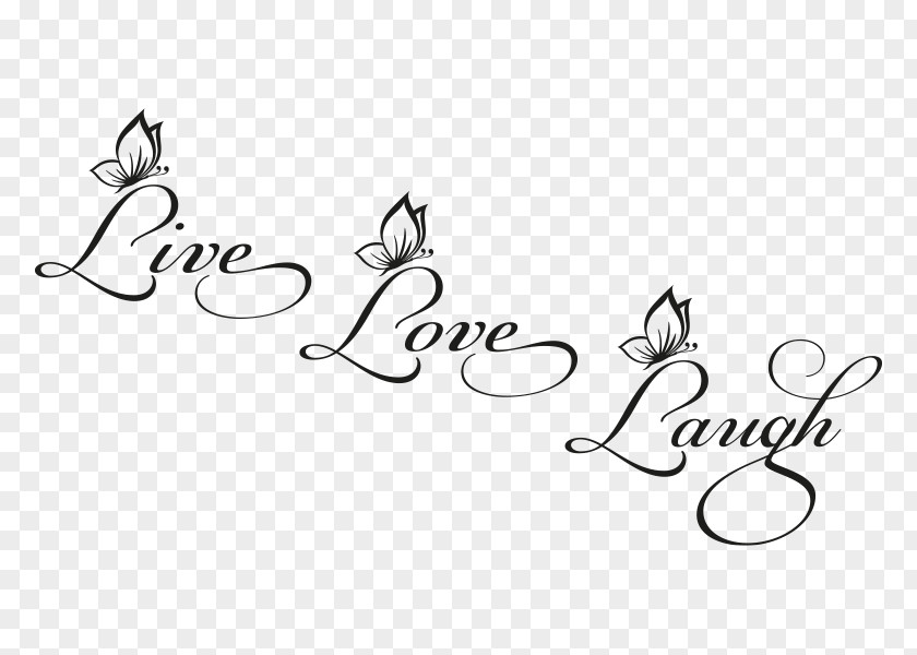 Live Laugh Love Tattoo Lettering Logo Font PNG