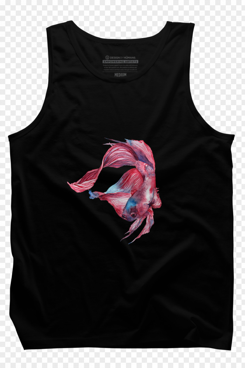 T-shirt Siamese Fighting Fish Work Of Art Painting PNG