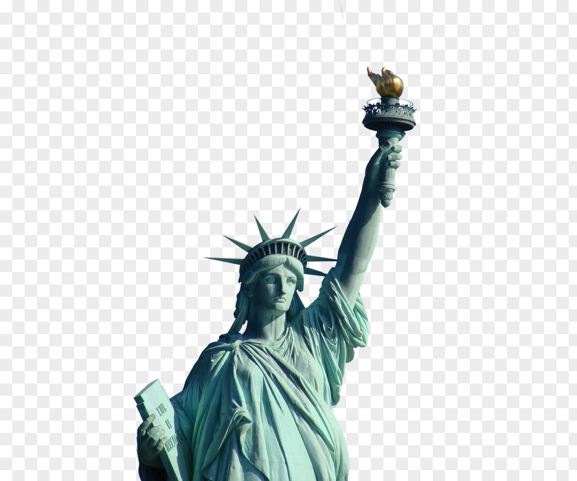 Liberty Statue Classical Sculpture Figurine Bronze PNG