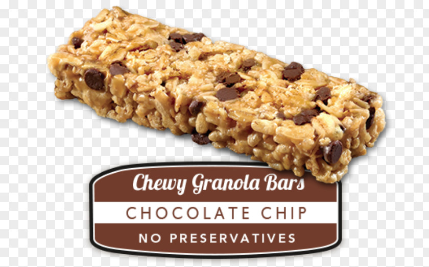 Sugar Granola Flapjack Chocolate Chip Food Nutrition Facts Label PNG