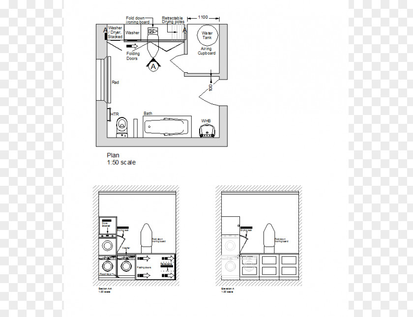 Design Laundry Room .dwg Computer-aided PNG