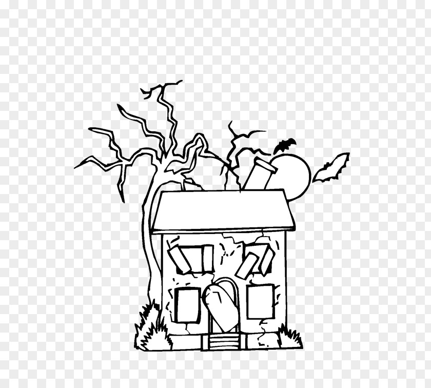 House Manor Drawing Sketch Coloring Book PNG