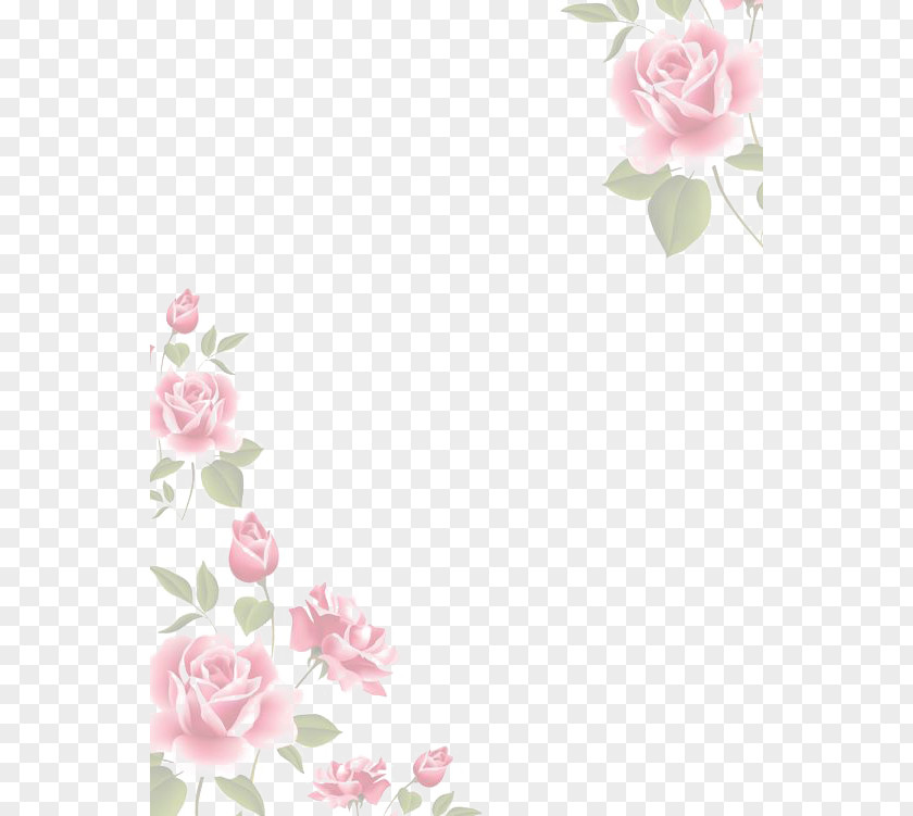 Pink Watercolor Flower Borders PNG watercolor flower borders clipart PNG