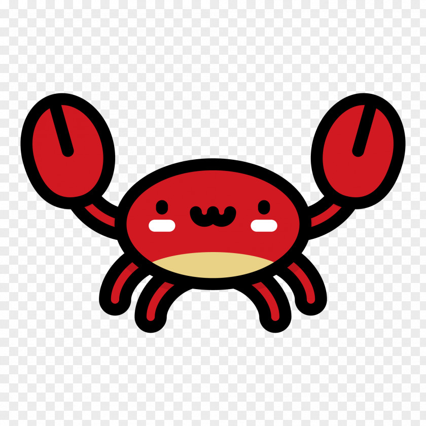 Vector Cartoon Crab Icon PNG