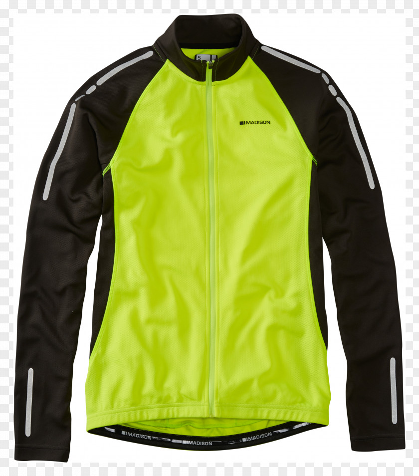 Yellow Jacket Cycling Jersey Sleeve Clothing Zipper PNG