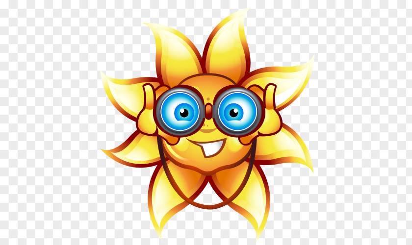 Cartoon Sun Avatar Icon PNG