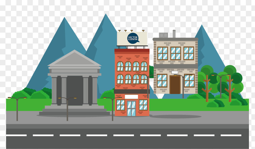 City ​​building Photography Family Illustration PNG