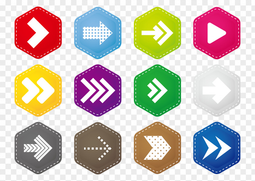 Hexagon Icon Arrow Keys PNG