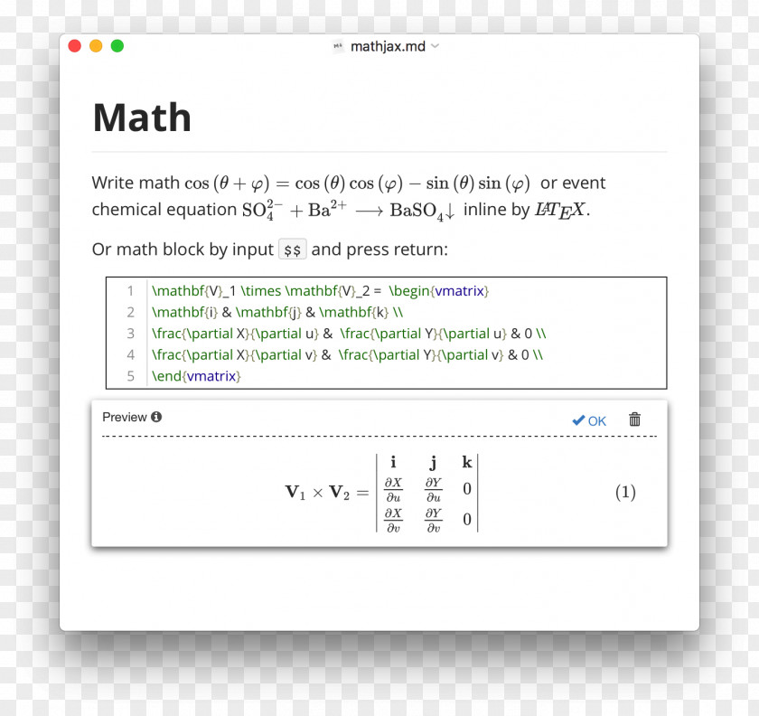 Mathematical Equation Typora Web Page Markdown KaTeX LaTeX PNG