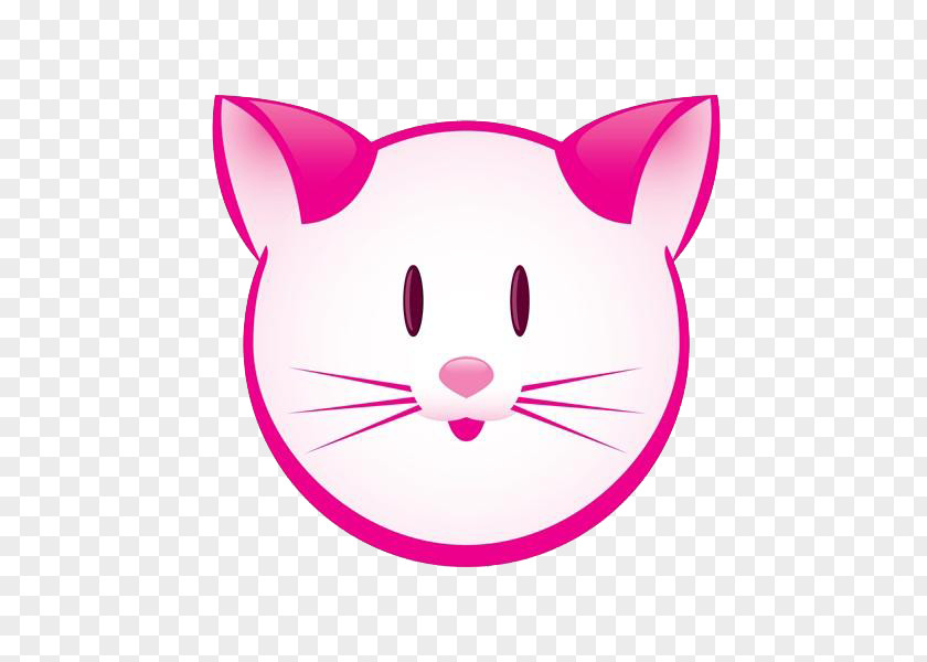 Pink Cat Nose Kitten Clip Art PNG