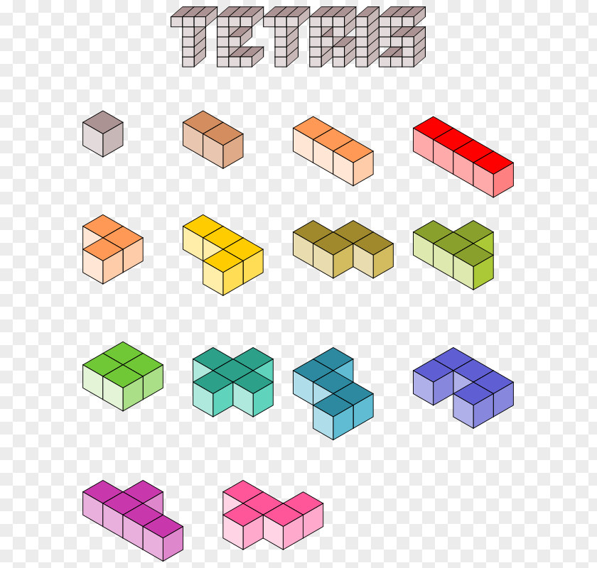 Blocks 3D Tetris Space Invaders Minecraft Tetromino PNG