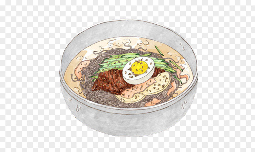 Buckwheat Hand Painting Surface Material Picture Naengmyeon Drawing Illustration PNG