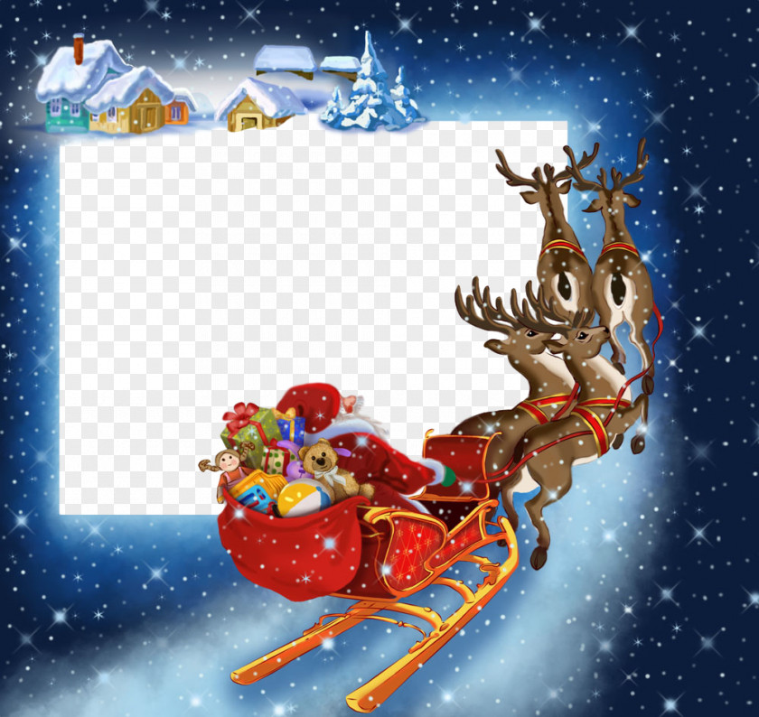 Sled Christmas Eve Santa Claus PNG