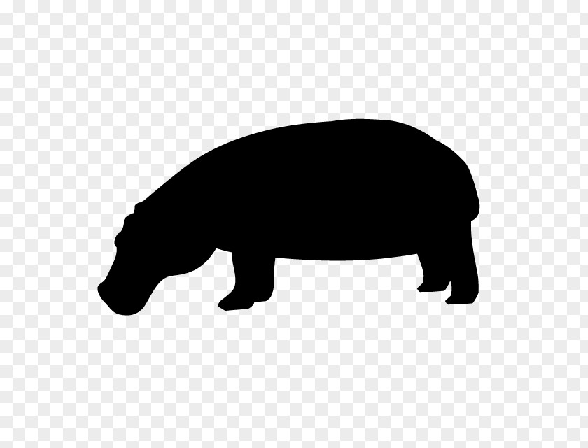 Silhouette Hippopotamus Canidae Bear Clip Art PNG