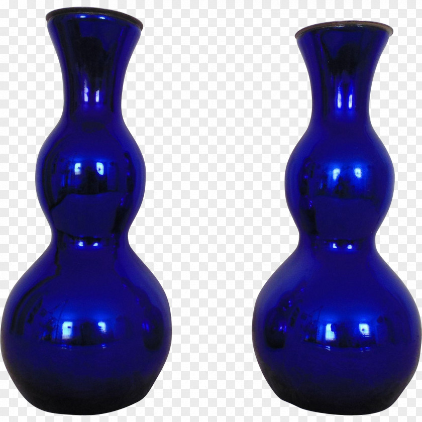 Cobalt Blue Mercury Glass Table Candlestick PNG