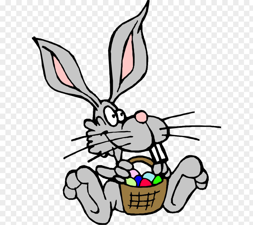 Easter Bunny Clip Art Egg Basket PNG