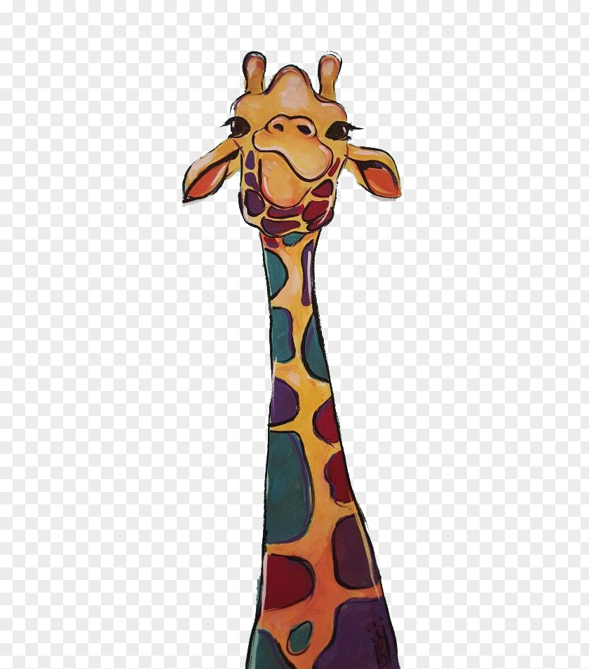 Hand Painted Giraffe Northern Illustration PNG