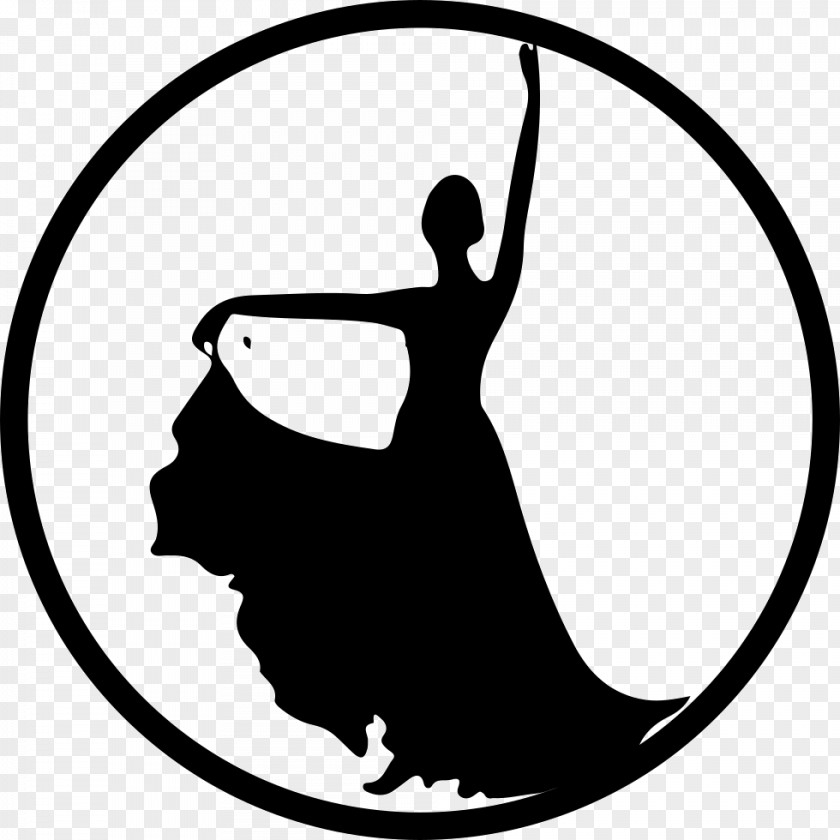 Square Dance Flamenco Silhouette Drawing PNG