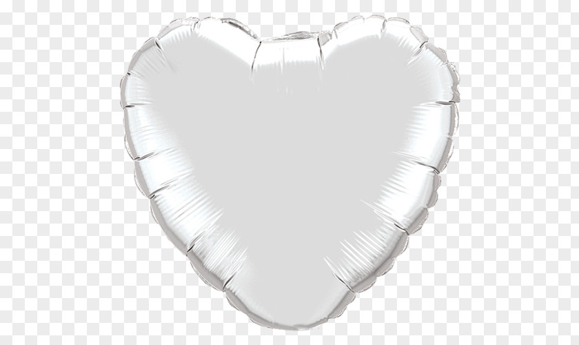 Balloon Mylar Heart BoPET White PNG