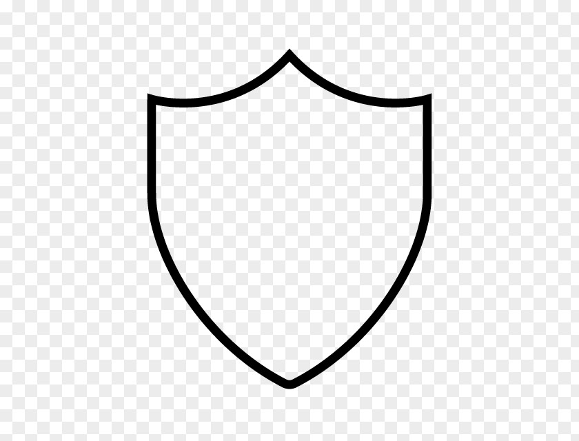 Black Shield And White Line Art Monochrome Circle PNG