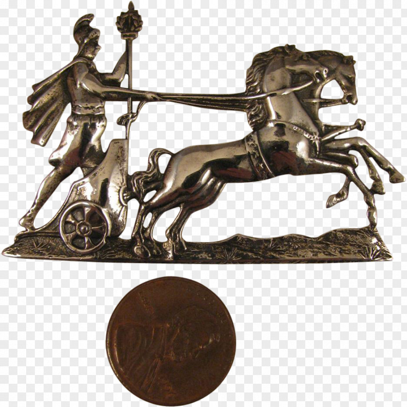 Horse Bronze Sculpture Chariot PNG