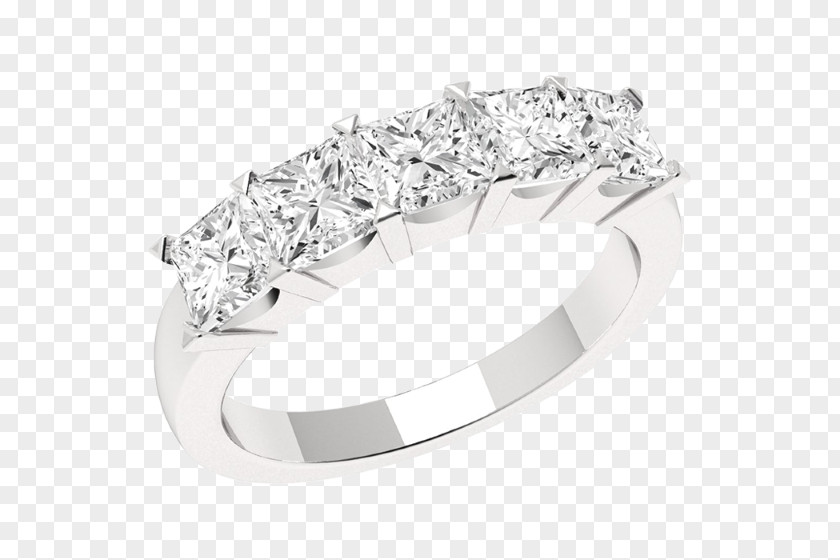 Ring Princess Cut Diamond Engagement Eternity PNG