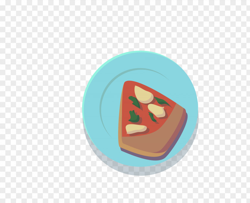 Vector Blue Plate Pizza Download Computer File PNG