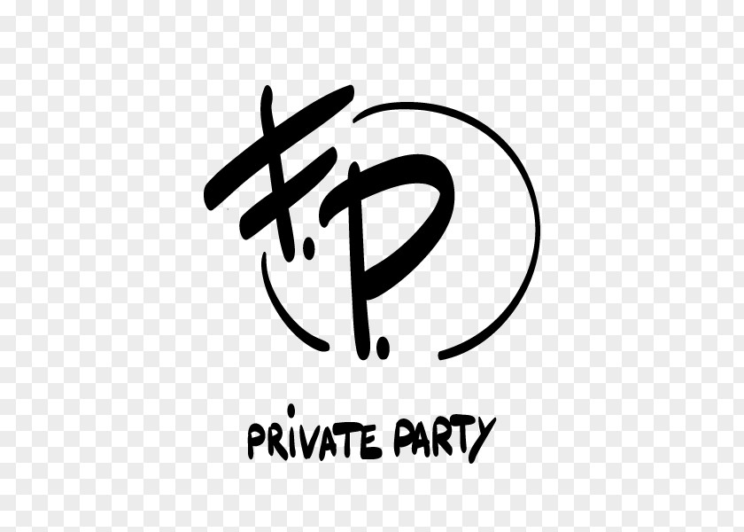 Privet Party Logo Calligraphy Circle Font PNG