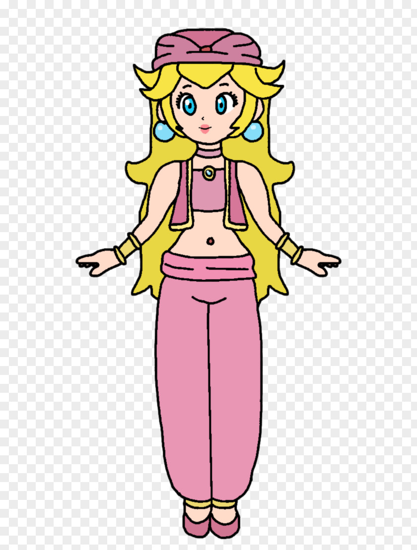 Cartoon Peach Princess Daisy Anna Luigi Dress PNG