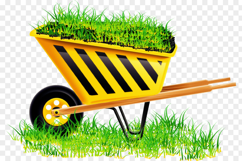 Grass Wheelbarrow Cart Vehicle Family PNG