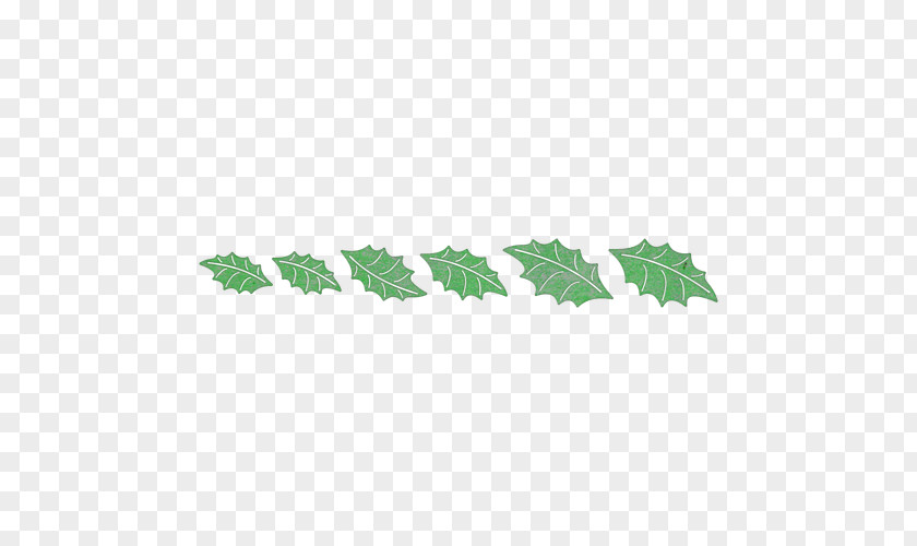 Holly Leaf Green Branching Font PNG