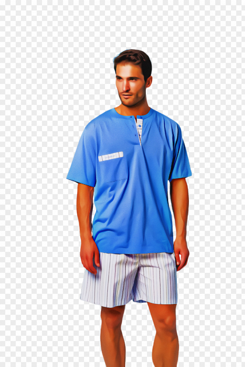 Sleeve Shorts Clothing Blue Sportswear Turquoise Jersey PNG