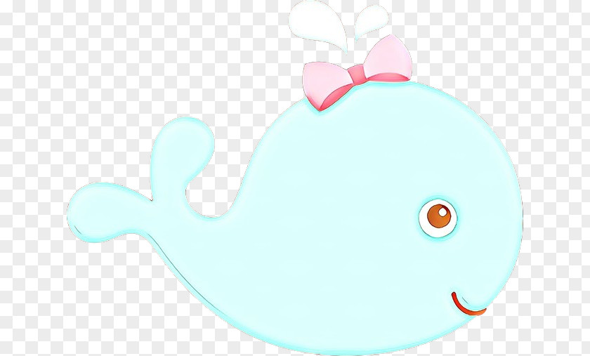 Turquoise Aqua Pink Whale PNG