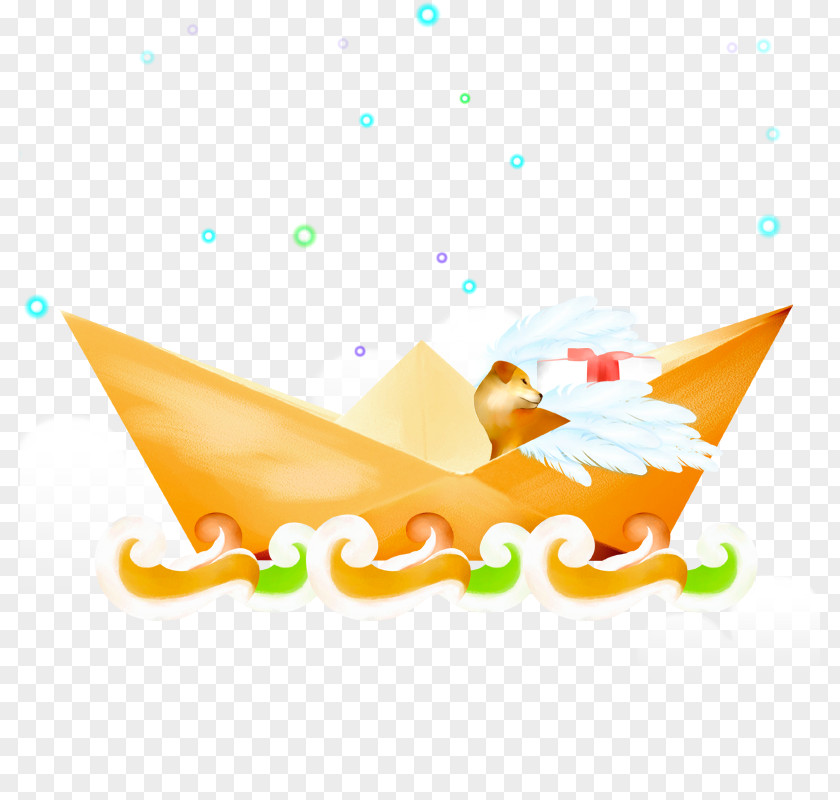 Cartoon Boat Pets Paper Clip Art PNG