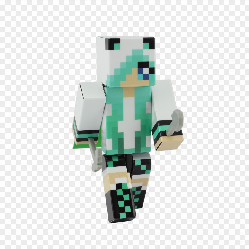Pickaxe Action & Toy Figures Minecraft Teal Giant Panda PNG