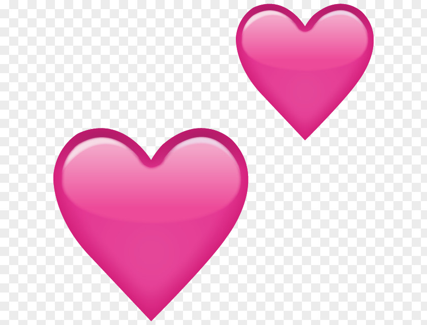 PINK HEARTS Emoji Heart Symbol Clip Art PNG