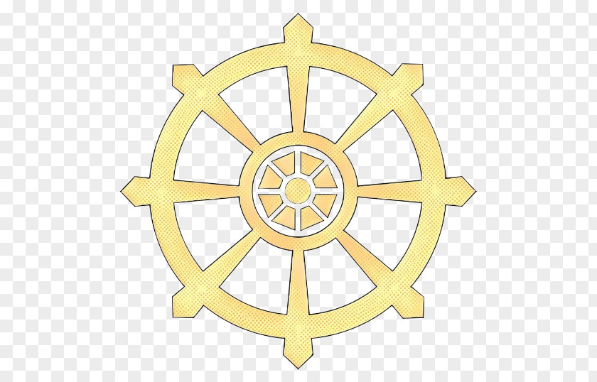 Sticker Wheel Buddhism Yellow PNG