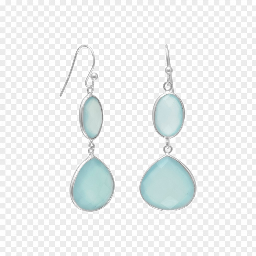 Gemstone Turquoise Earring Chalcedony Sterling Silver PNG