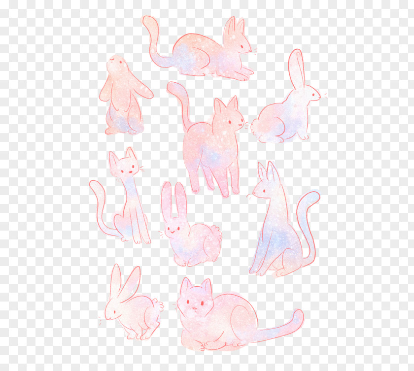 Kitten Rabbit Cat Whiskers Art PNG