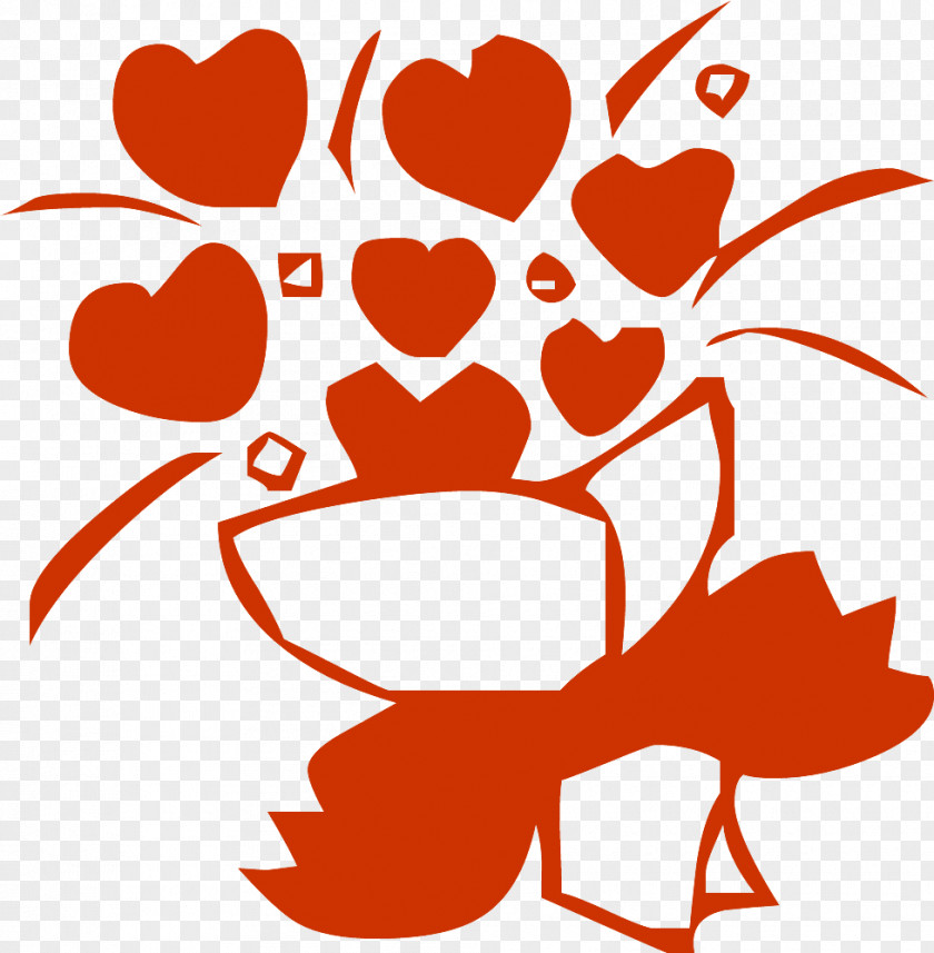 Flower, Hearts.pnOthers Happy Valentine's Day Clip Art PNG