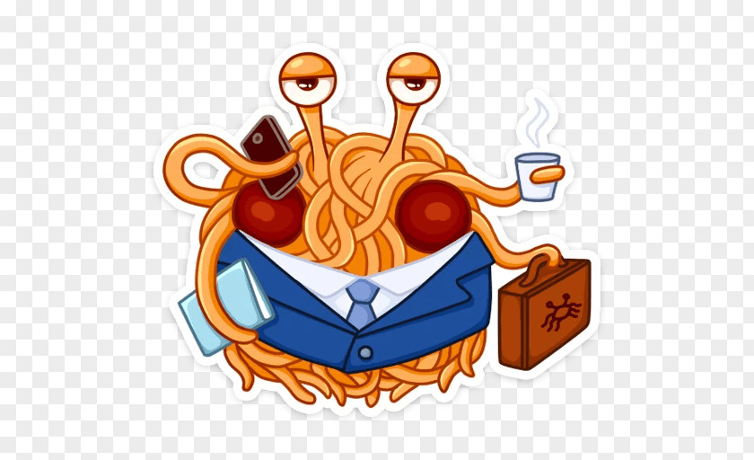Flying Spaghetti Monster Clip Art Sticker Pastafarianism Telegram PNG