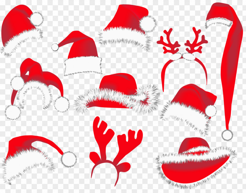 Christmas Hats Clipart Picture Rudolph Santa Claus Clip Art PNG