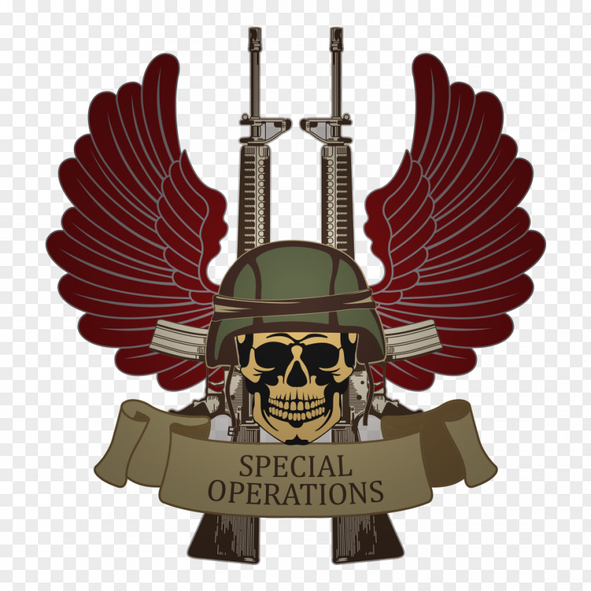 Vector Skull Wings Military Symbol Royalty-free Army Illustration PNG