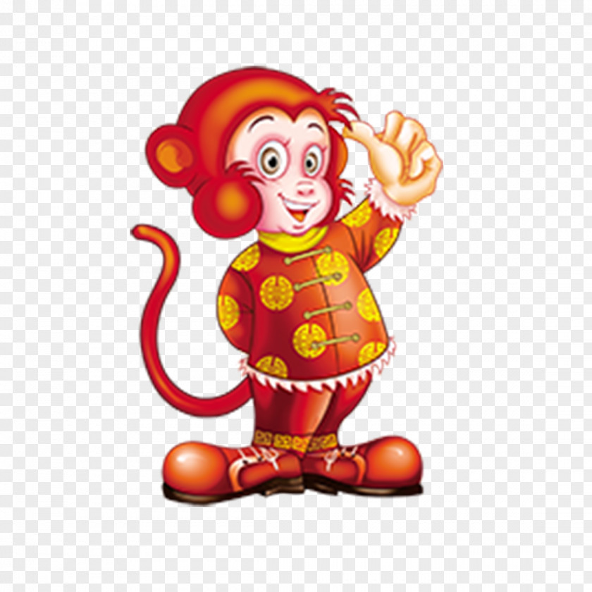 Monkey Mascot Material Chinese New Year Zodiac Years Day PNG