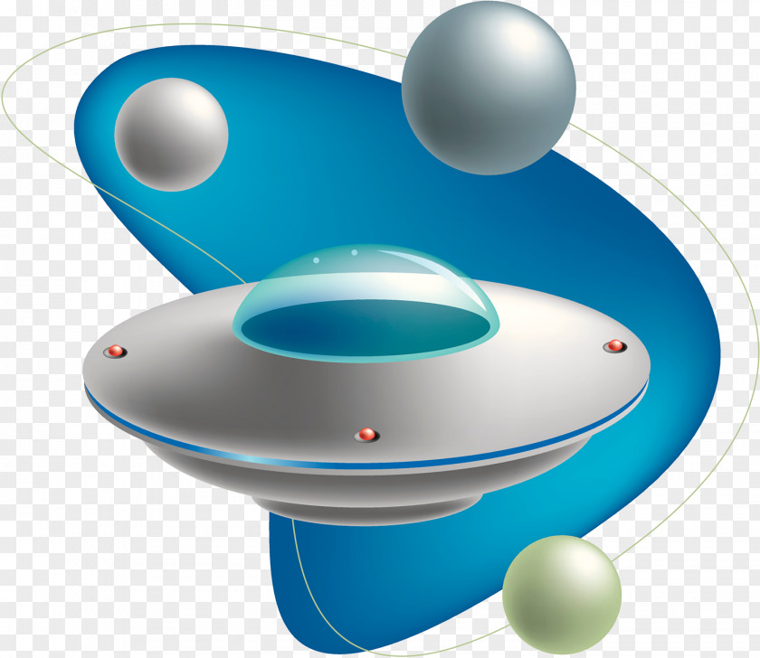 UFO Unidentified Flying Object Saucer Science Fiction Illustration PNG