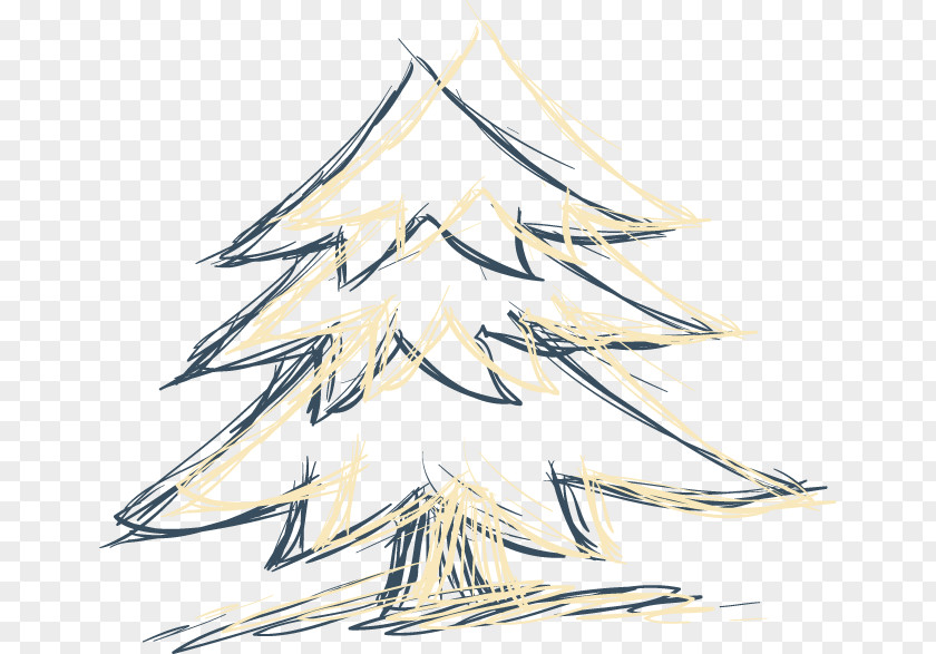 Vector Christmas Tree Pine PNG
